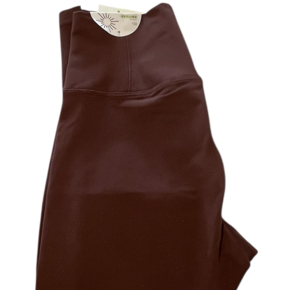 Aerie Brown Hi-Rise Long Leggings M Tall